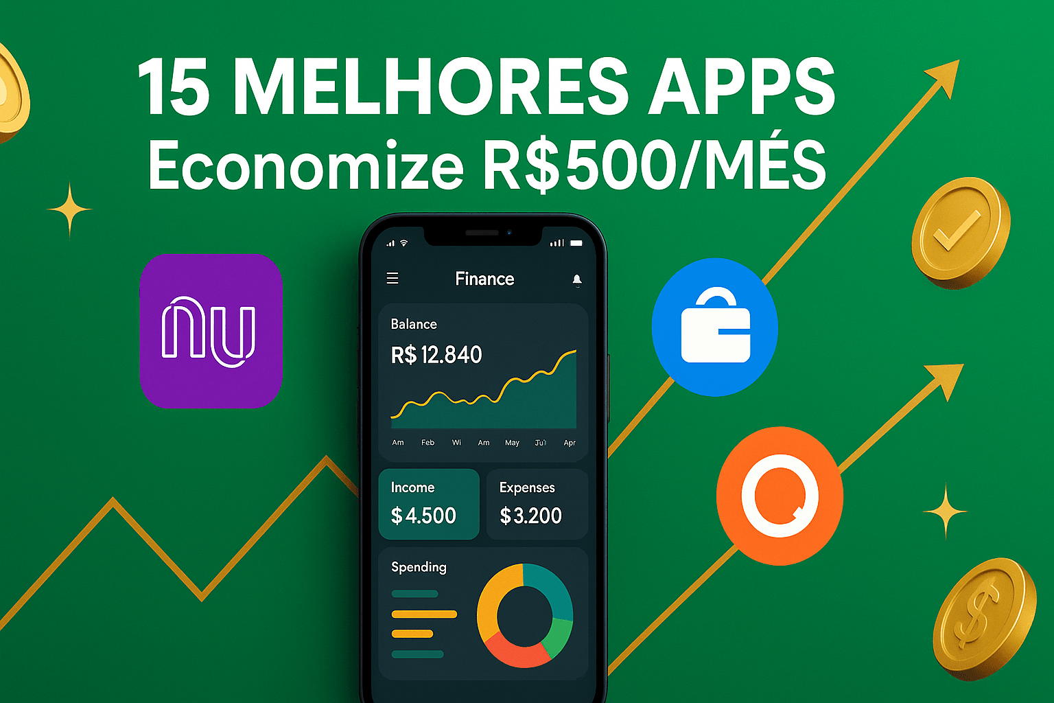 Melhores Apps de Controle Financeiro 2025: Economize R$500/Mês Automaticamente 1 Melhores Apps de Controle Financeiro 2025: Economize R$500/Mês Automaticamente