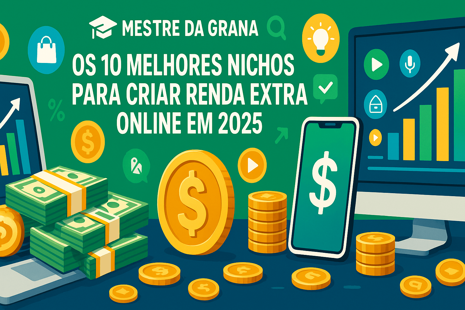 Os 10 Melhores Nichos para Criar Renda Extra Online em 2025