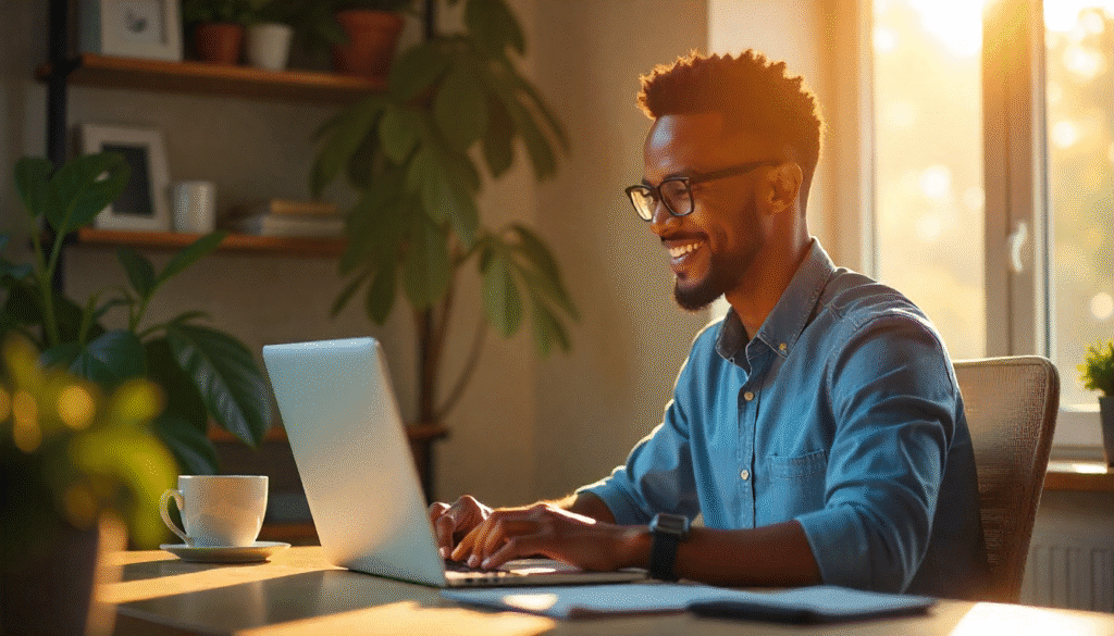 Freelancer trabalhando online em 2025. Melhores Apps para Ganhar Dinheiro em 2025 | Guia Completo de Renda Extra