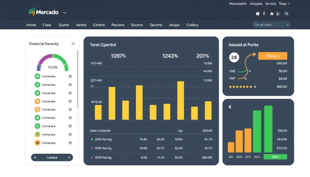 Imagem de uma ferramenta de gestão financeira para vendas no Mercado Livre