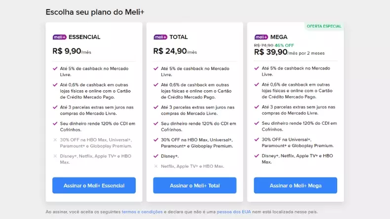 Vantagens Adicionais para Assinantes Meli+